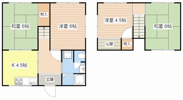 耕心貸家の物件間取画像